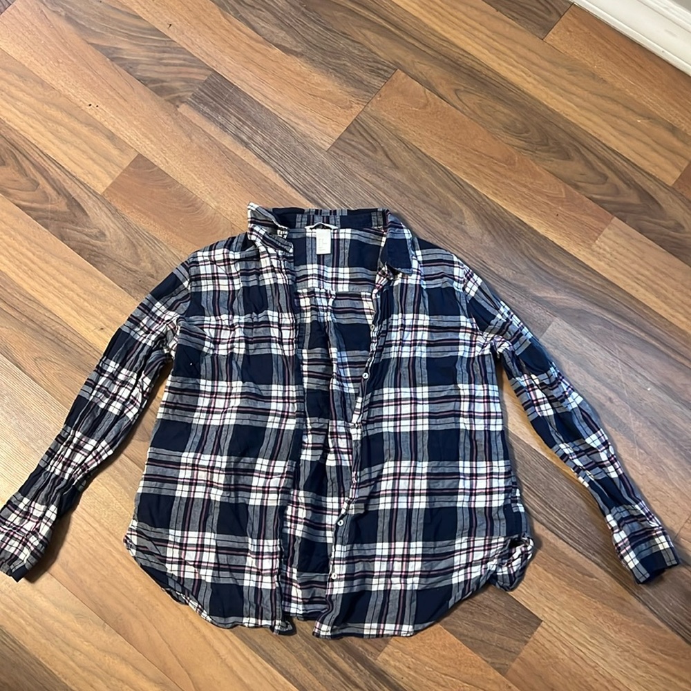 H&M Plaid button down